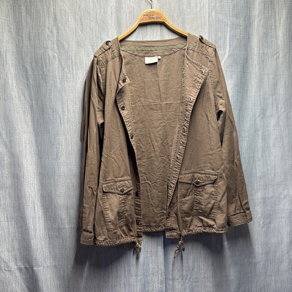 Kaffe Olive jacket with Subtle Trim size large - Picture 3 of 10